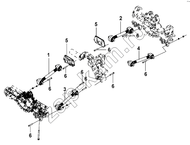 Схема/чертеж: Rear Push Rod / DongFeng DFL-3251AW1