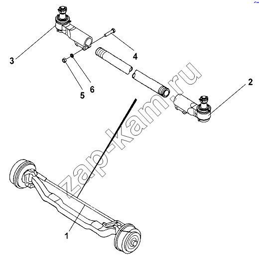 Схема/чертеж: Steering Tie Rod Group / DongFeng DFL-3251AW1