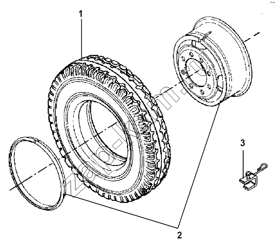 Схема/чертеж: Wheel Assembly Group / DongFeng DFL-3251AW1