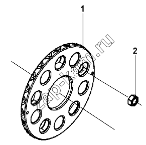 Схема/чертеж: Front Wheel Nut And Step Ring Group / DongFeng DFL-3251AW1