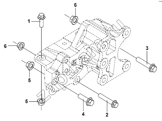 Схема/чертеж: Installing Parts Group Of Steering Gear / DongFeng DFL-3251AW1