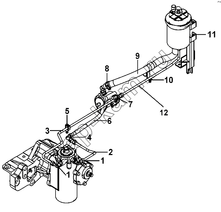 Схема/чертеж: Power Steering Pipeline Group / DongFeng DFL-3251AW1