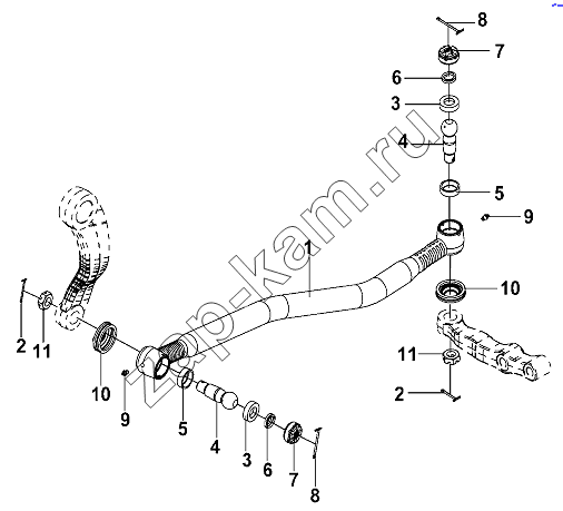 Схема/чертеж: Steering Tie Rod Group / DongFeng DFL-3251AW1