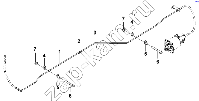 Схема/чертеж: Clutch System Steel Pipe Group, Complete Vehicle / DongFeng DFL-3251AW1
