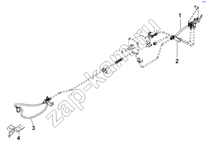Схема/чертеж: Clutch System Hose Group, Complete Vehicle / DongFeng DFL-3251AW1