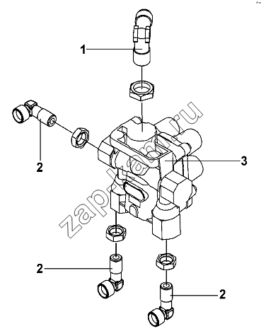 Схема/чертеж: The Four-Way Protective Valve Group / DongFeng DFL-3251AW1