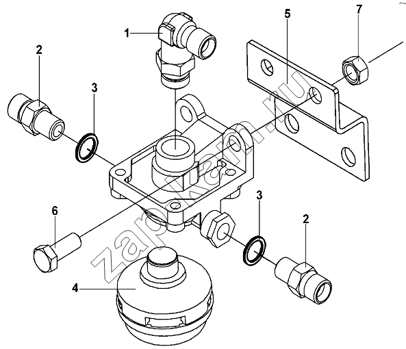 Схема/чертеж: Quick Release Valve Group / DongFeng DFL-3251AW1