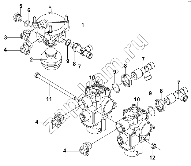 Схема/чертеж: Rear ABS device / DongFeng DFL-3251AW1