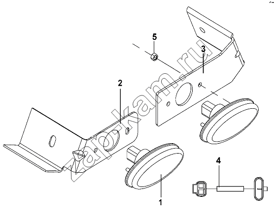 Схема/чертеж: Side Marker Lamp Group / DongFeng DFL-3251AW1