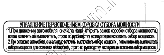 Схема/чертеж: Note Card Group, PTO / DongFeng DFL-3251AW1