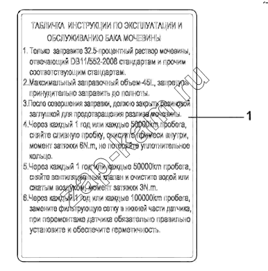 Схема/чертеж: Instruction plate Group / DongFeng DFL-3251AW1