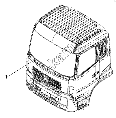 Схема/чертеж: Cab assembly / DongFeng DFL-3251AW1