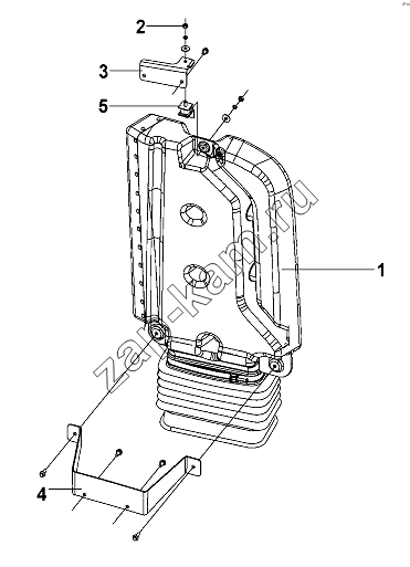 Схема/чертеж: Air intake pipe group / DongFeng DFL-3251AW1