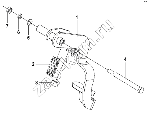 Схема/чертеж: Brake Pedal Group / DongFeng DFL-3251AW1