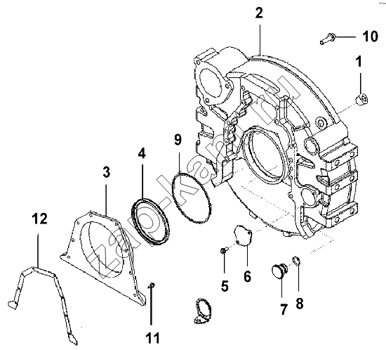 Схема/чертеж: Flywheel Housing Group / DongFeng DFL-3251AW1