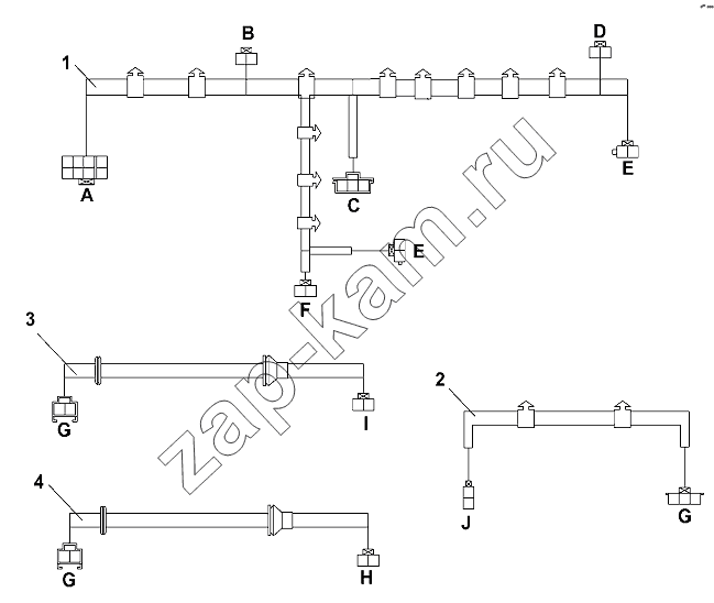Схема/чертеж: Cab Floor Harness Group / DongFeng DFL-3251AW1