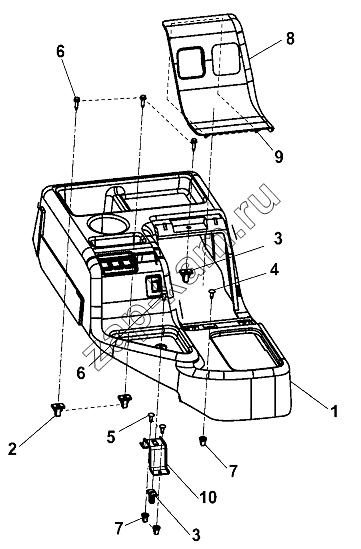 Схема/чертеж: Glove Compartment Group, Driver Side / DongFeng DFL-3251AW1