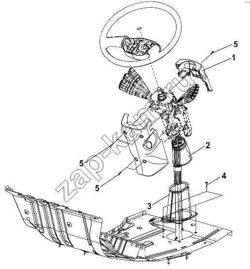 Схема/чертеж: Steering Column Trim Group / DongFeng DFL-3251AW1