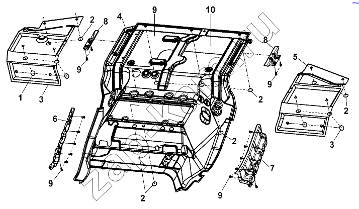 Схема/чертеж: Lower Insulation Mat Group Of Floor / DongFeng DFL-3251AW1