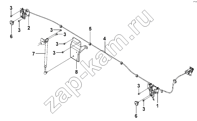 Схема/чертеж: Front Wall Mask Mechanism Group / DongFeng DFL-3251AW1