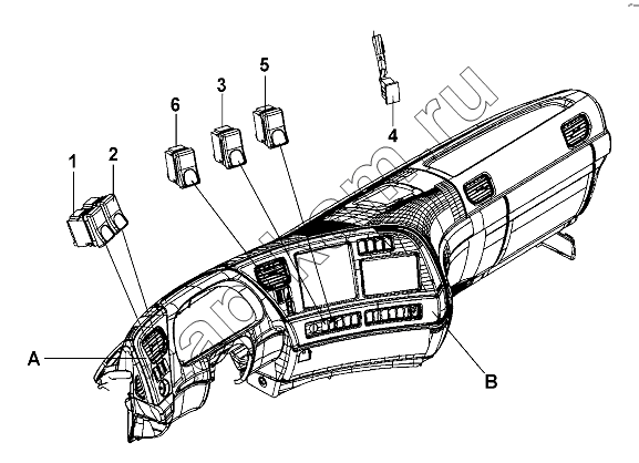 Схема/чертеж: Rocker Switch Group / DongFeng DFL-3251AW1