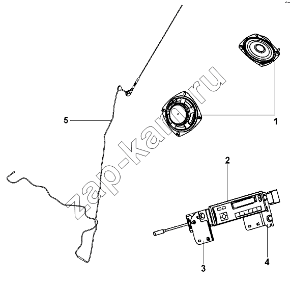 Схема/чертеж: Radio & CD Player Group / DongFeng DFL-3251AW1