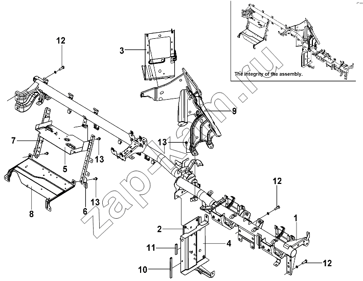 Схема/чертеж: Instrument Frame Group / DongFeng DFL-3251AW1