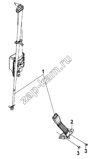 Схема/чертеж: Passenger Seat Belt Group / DongFeng DFL-3251AW1