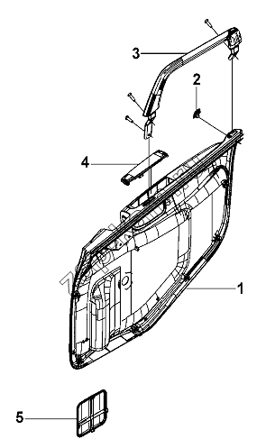 Схема/чертеж: FL Door Trim Group / DongFeng DFL-3251AW1