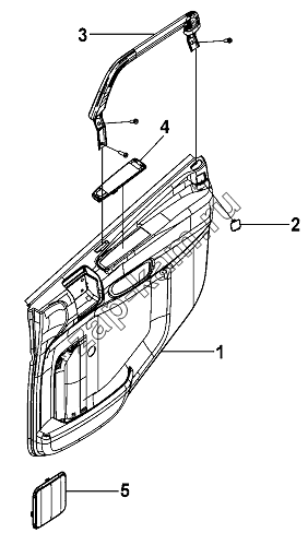 Схема/чертеж: FR Door Trim Group / DongFeng DFL-3251AW1