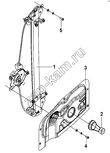 Схема/чертеж: RH Window Regulator Group / DongFeng DFL-3251AW1