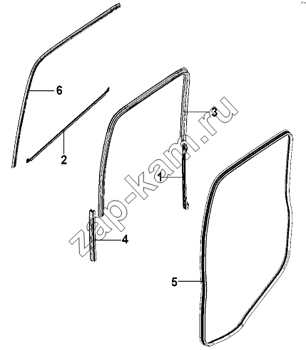 Схема/чертеж: RH Door Weatherstrip Group / DongFeng DFL-3251AW1