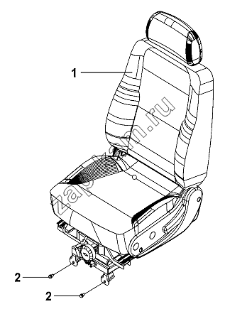 Схема/чертеж: Driver Seat Group / DongFeng DFL-3251AW1