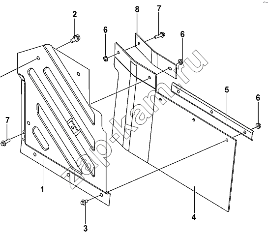 Схема/чертеж: Front Right Mud Guard Group / DongFeng DFL-3251AW1