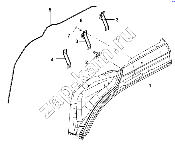 Схема/чертеж: LH Upper Wheel Housing Group / DongFeng DFL-3251AW1