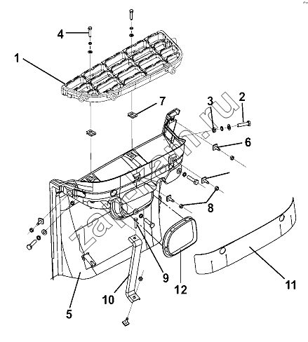 Схема/чертеж: Right Pedal Plate Group / DongFeng DFL-3251AW1