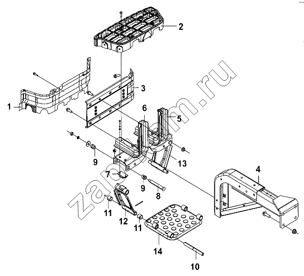 Схема/чертеж: LH Pedal Plate Group, Complete Vehicle / DongFeng DFL-3251AW1