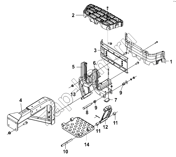 Схема/чертеж: Right Pedal Plate Group / DongFeng DFL-3251AW1