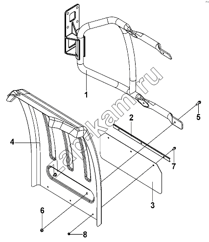 Схема/чертеж: Rear left Mudguard Group / DongFeng DFL-3251AW1
