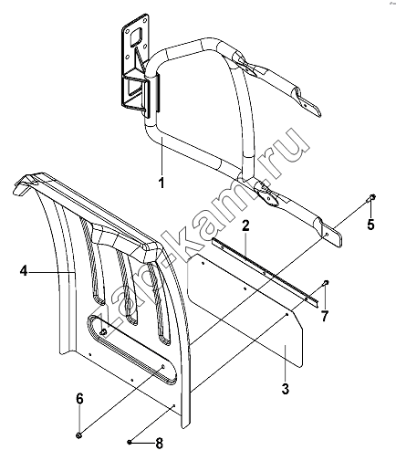 Схема/чертеж: Rear right Mudguard Group / DongFeng DFL-3251AW1