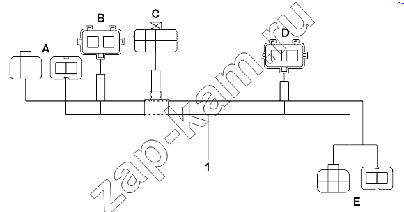 Схема/чертеж: Bumper Harness Group / DongFeng DFL-3251AW1