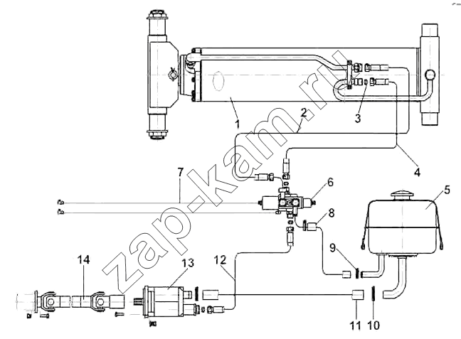 Схема/чертеж: Oil cylinder assembly / DongFeng DFL-3251AW1