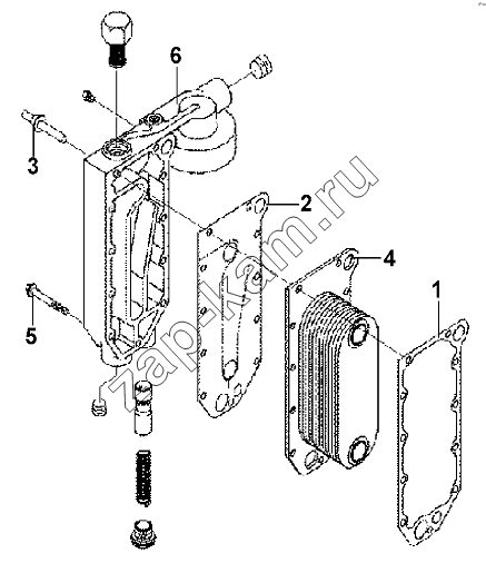 Схема/чертеж: Oil Cooler Group / DongFeng DFL-3251AW1