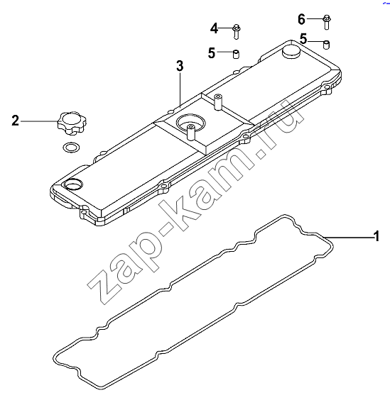 Схема/чертеж: Air Valve Chamber Cover Arrangement Group / DongFeng DFL-3251AW1