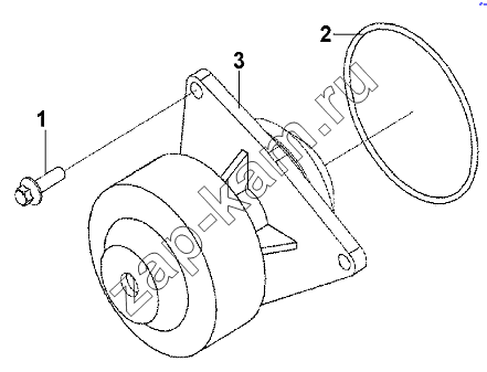 Схема/чертеж: Water Pump Group / DongFeng DFL-3251AW1