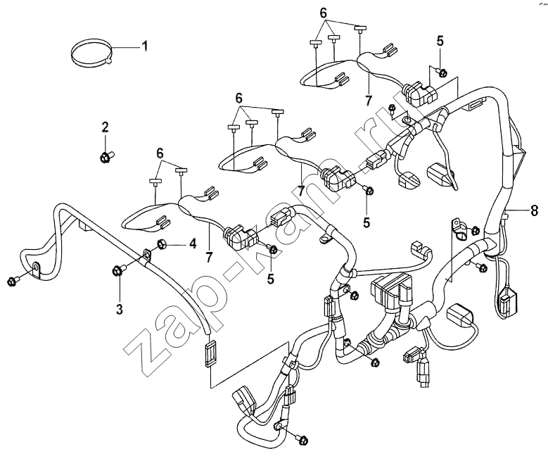 Схема/чертеж: Electric control module harness / DongFeng DFL-3251AW1