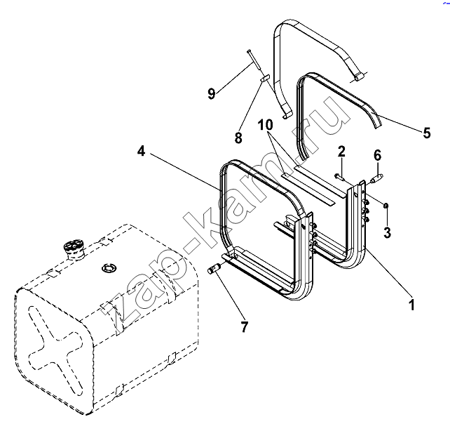 Схема/чертеж: Fitting Parts Group Of Fuel Tank / DongFeng DFL-3251AW1