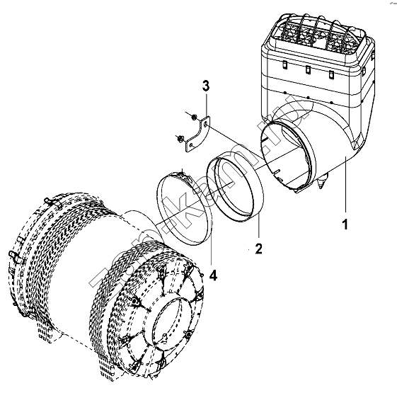 Схема/чертеж: Air intake pipe group / DongFeng DFL-3251AW1