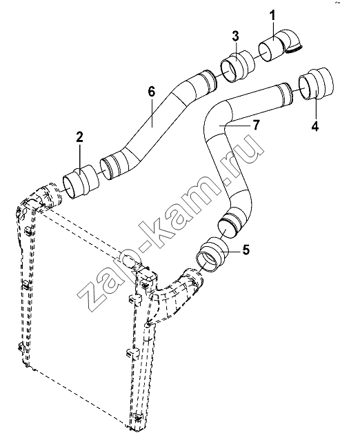 Схема/чертеж: Intercooler Pipeline Group / DongFeng DFL-3251AW1