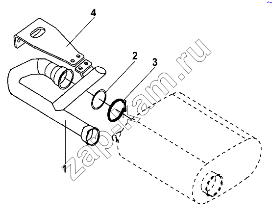 Схема/чертеж: Exhaust Pipe Mounting Group Muffler / DongFeng DFL-3251AW1
